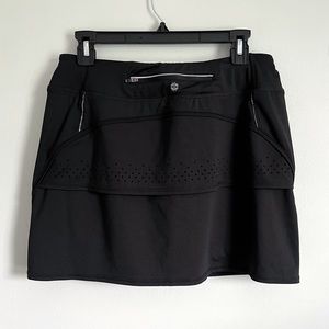 Tangerine Black Laser Cut Skort Athletic Golf Skirt Shorts Medium